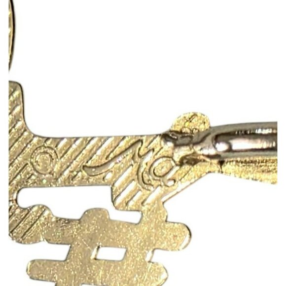14K Yellow Gold #1 MOM Pendant Charm 585 Signed Mark Anthony 1.1g Textured Gift - Picture 5 of 11